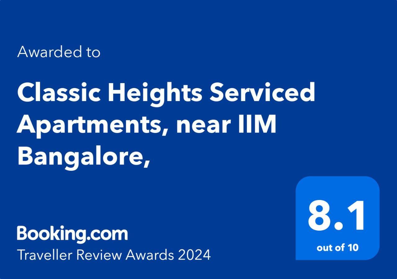 Classic Heights Serviced Apartments, Near Iim Bangalore, Kültér fotó